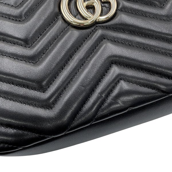 グッチ ショルダーバッグ GGマーモント スモール カメラバッグ ナッパレザー 855273 GUCCI 黒