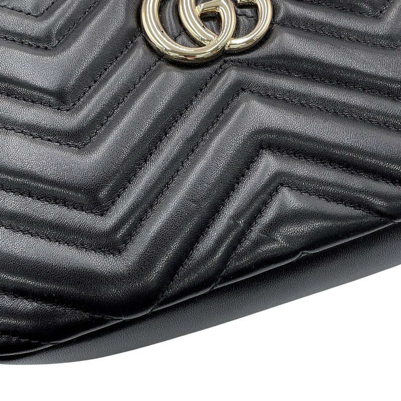 グッチ ショルダーバッグ GGマーモント スモール カメラバッグ ナッパレザー 855273 GUCCI 黒