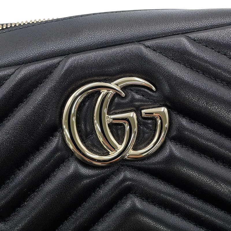 グッチ ショルダーバッグ GGマーモント スモール カメラバッグ ナッパレザー 855273 GUCCI 黒