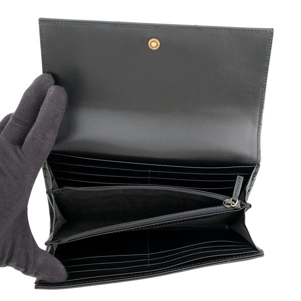 グッチ 長財布 GGマーモント ダブルG コンチネンタルウォレット レザー 443436 GUCCI 黒