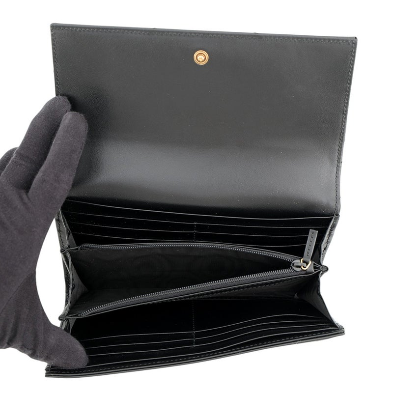 グッチ 長財布 GGマーモント ダブルG コンチネンタルウォレット レザー 443436 GUCCI 黒