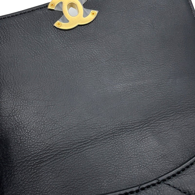 シャネル チェーンショルダーバッグ マトラッセ スモール ココマーク ラムスキン AS2831 CHANEL 黒