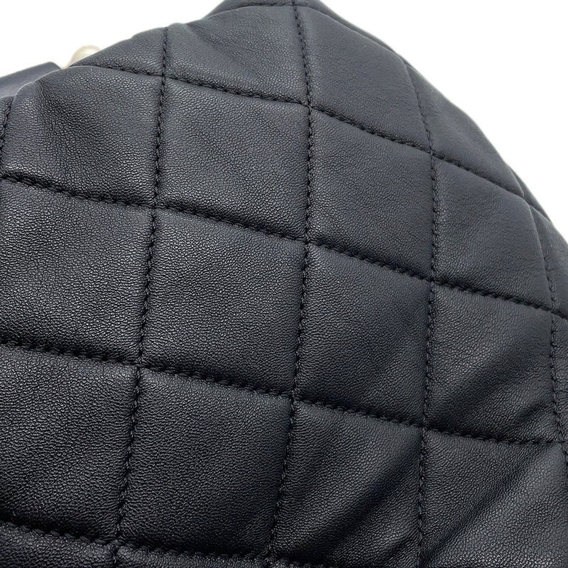 シャネル チェーンショルダーバッグ マトラッセ ココマーク ラムスキン AS2608 CHANEL 黒