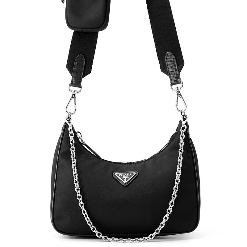 プラダ ショルダーバッグ Re-Edition 2005 Re-Nylon ナイロン 1BH204 PRADA 2wayバッグ 黒