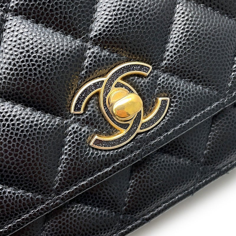 シャネル チェーンウォレット マトラッセ ココマーク キャビアスキン AP3694 CHANEL 2024クルーズ 財布 黒
