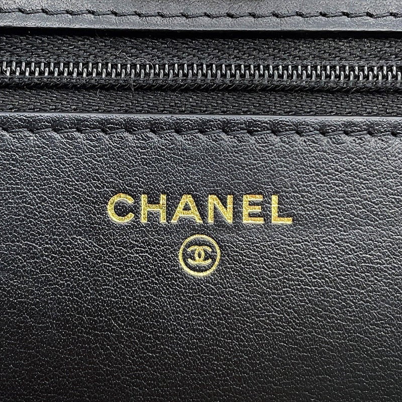 シャネル チェーンウォレット マトラッセ ココマーク キャビアスキン AP3694 CHANEL 2024クルーズ 財布 黒