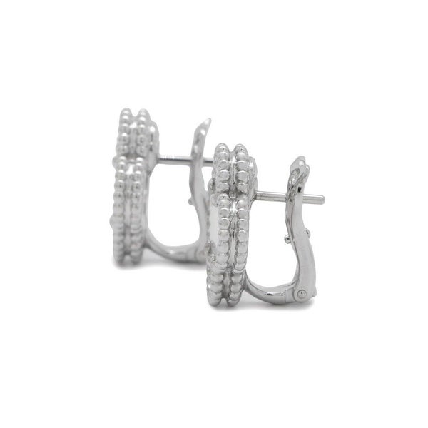 ヴァンクリーフ&アーペル ピアス ヴィンテージ アルハンブラ イヤリング マザーオブパール K18WGホワイトゴールド VCARF48600