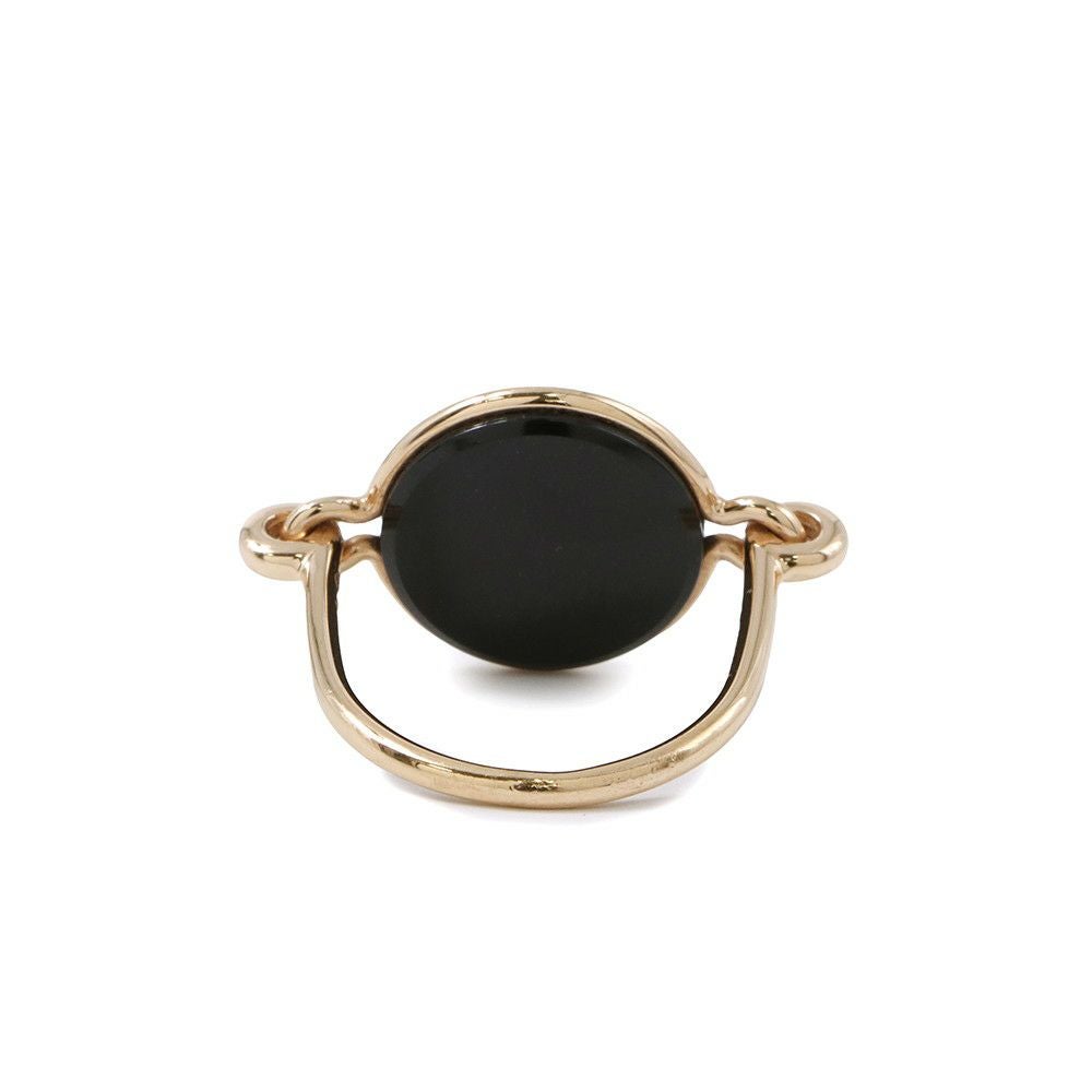エルメス リング エクスリブリス リング ブラックジェイド 1P 5.42ct