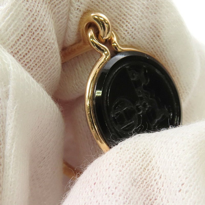 エルメス リング エクスリブリス リング ブラックジェイド 1P 5.42ct K18PGピンゴールド リングサイズ52 HERMES 指輪