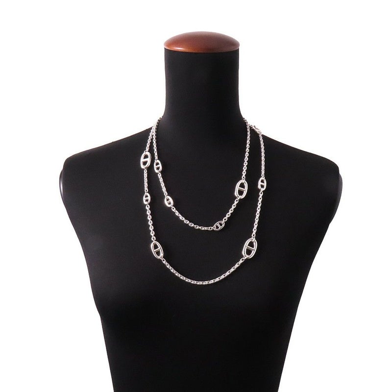 エルメス ネックレス シェーヌダンクル ファランドール120 SV925シルバー HERMES ロングネックレス ジュエリー