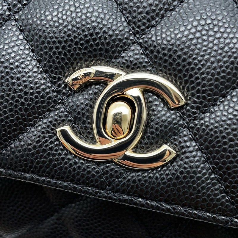 シャネル ハンドバッグ マトラッセ ココハンドル ミニミニ キャビアスキン AP4244 2wayチェーンショルダーバッグ 黒