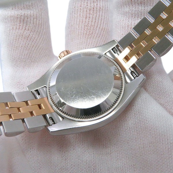 ロレックス デイトジャスト SS/K18PG エバーローズゴールド 179171NG ブラックシェル文字盤 10PD