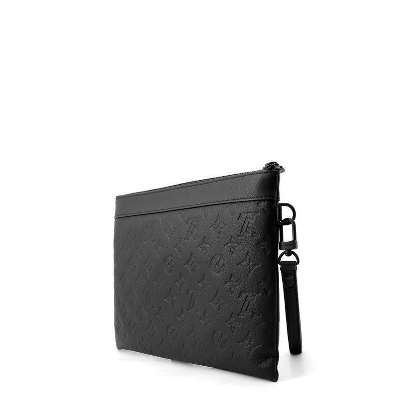 ルイヴィトン クラッチバッグ モノグラム・シャドウ ポシェット・トゥ・ゴー M81570 LOUIS VUITTON ブラック 黒