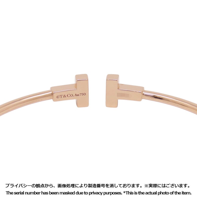 ティファニー ブレスレット T ナロー ワイヤー ミディアム K18PGピンクゴールド 60010773 バングル ジュエリー