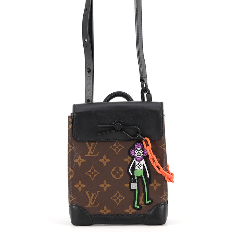 ルイヴィトン ショルダーバッグ モノグラム/LVフレンド スティーマー XS M80327 LOUIS VUITTON 2way 黒 ブラック