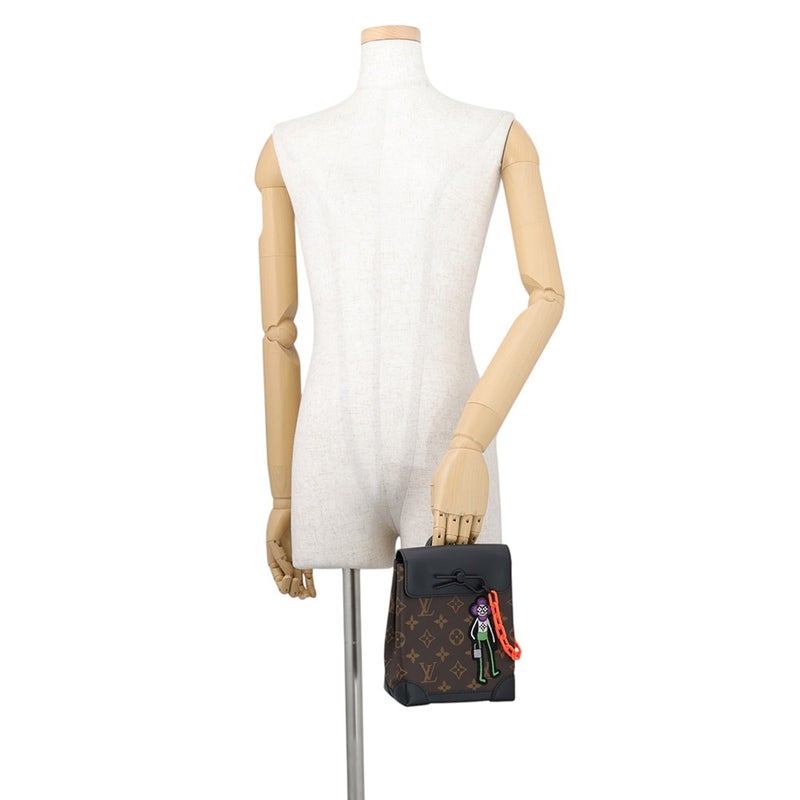 ルイヴィトン ショルダーバッグ モノグラム/LVフレンド スティーマー XS M80327 LOUIS VUITTON 2way 黒 ブラック