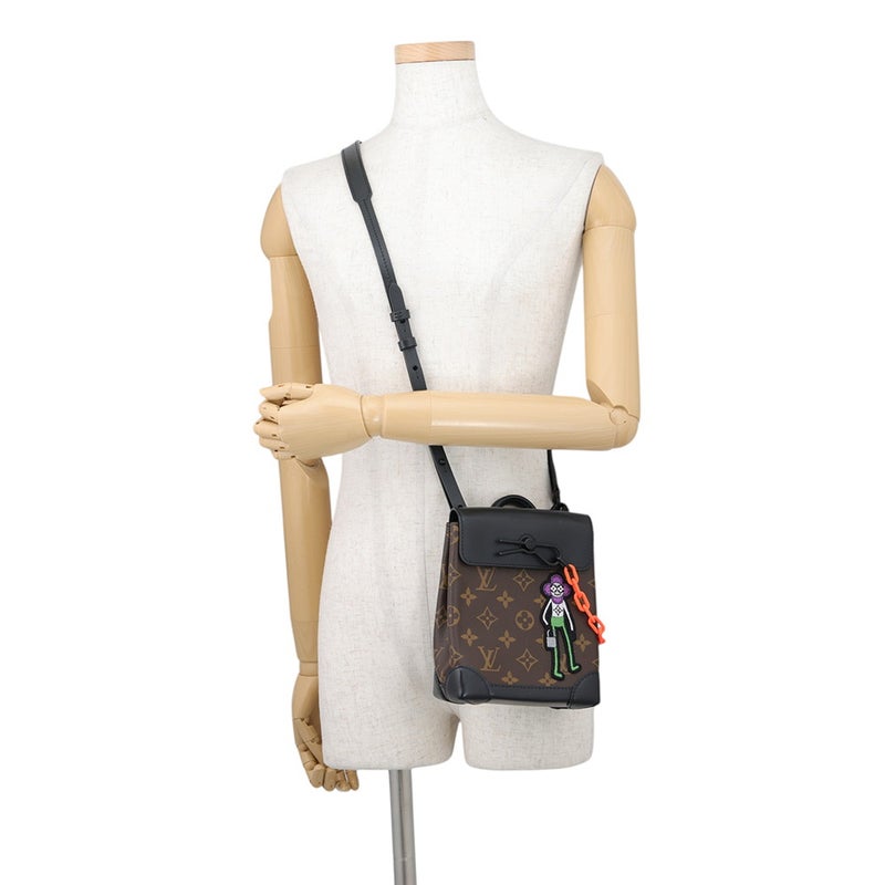 ルイヴィトン ショルダーバッグ モノグラム/LVフレンド スティーマー XS M80327 LOUIS VUITTON 2way 黒 ブラック