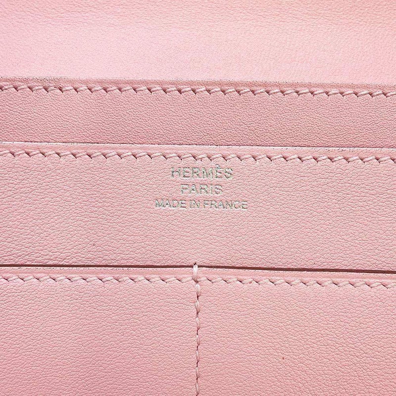 エルメス 長財布 ドゴンGM ローズサクラ/シルバー金具 スイフト T刻印 HERMES 財布