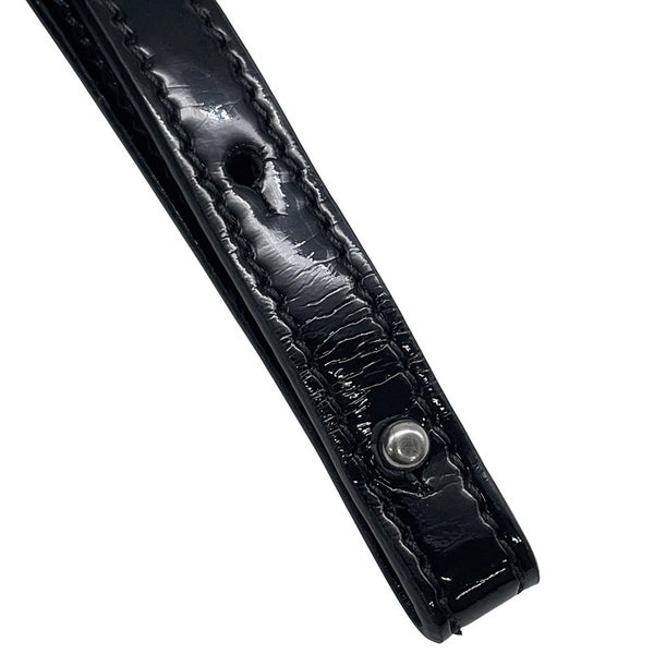 バレンシアガ ハンドバッグ パテントレザー ビストロXXS 678028 BALENCIAGA 2wayショルダーバッグ かごバッグ 黒 白