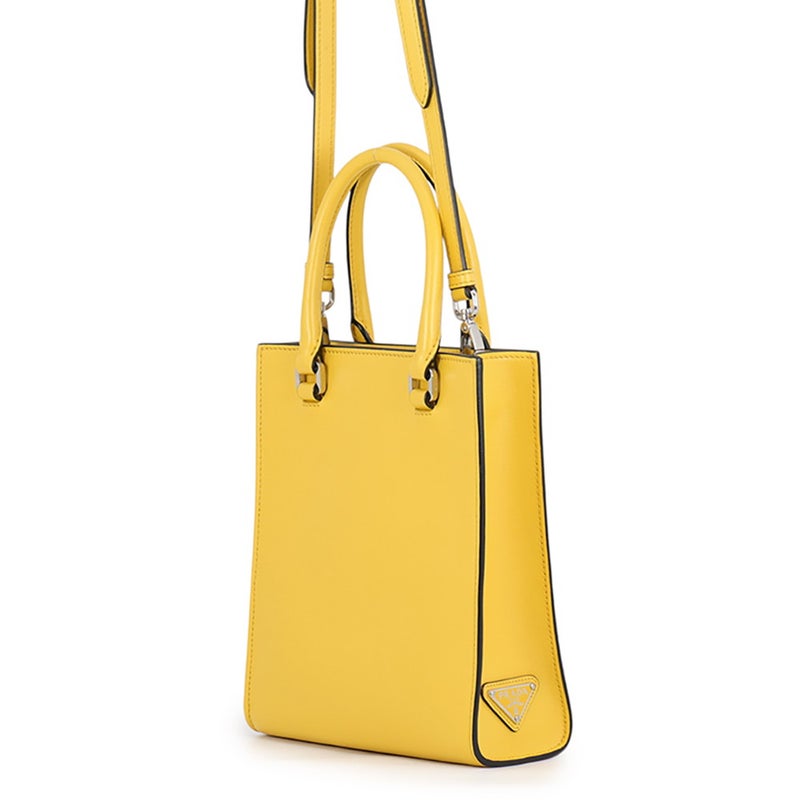 プラダ ハンドバッグ エンボス トライアングルロゴ ミニ レザー 1BA333 PRADA ２wayショルダー