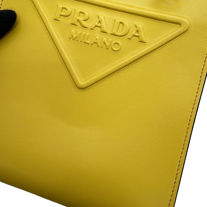 プラダ ハンドバッグ エンボス トライアングルロゴ ミニ レザー 1BA333 PRADA ２wayショルダー