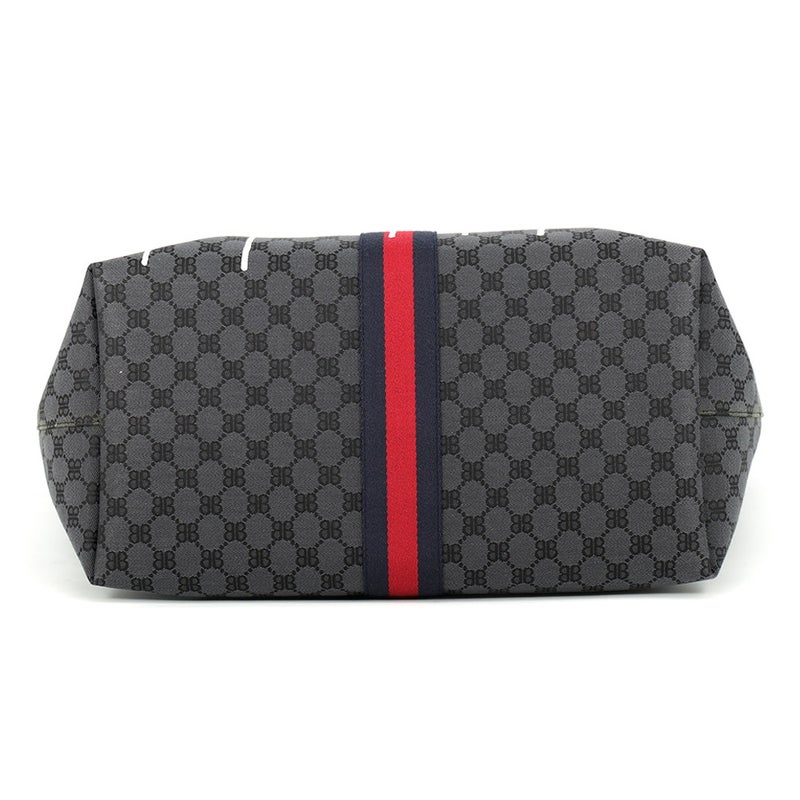 バレンシアガ トートバッグ グッチコラボ ザハッカープロジェクト グラフィテ ラージ 680127 BALENCIAGA GUCCI 黒