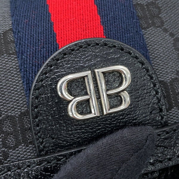 バレンシアガ トートバッグ グッチコラボ ザハッカープロジェクト グラフィテ ラージ 680127 BALENCIAGA GUCCI 黒