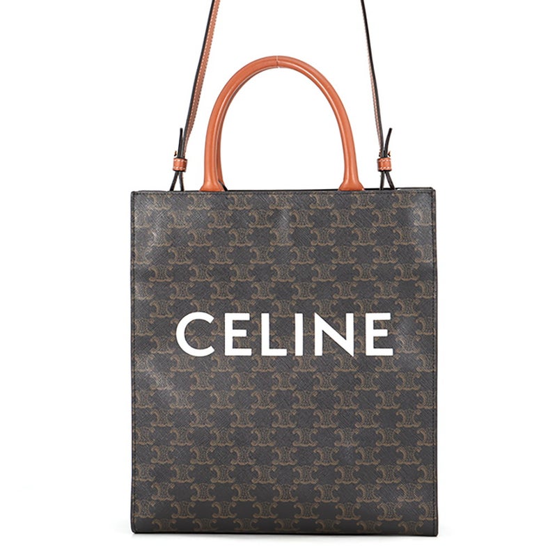 セリーヌ ハンドバッグ トリオンフ スモール バーティカル カバ PVC レザー 191542BZK CELINE 2wayショルダー