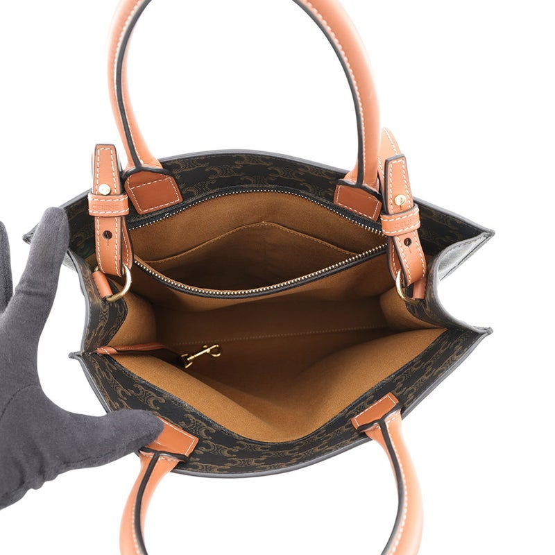 セリーヌ ハンドバッグ トリオンフ スモール バーティカル カバ PVC レザー 191542BZK CELINE 2wayショルダー