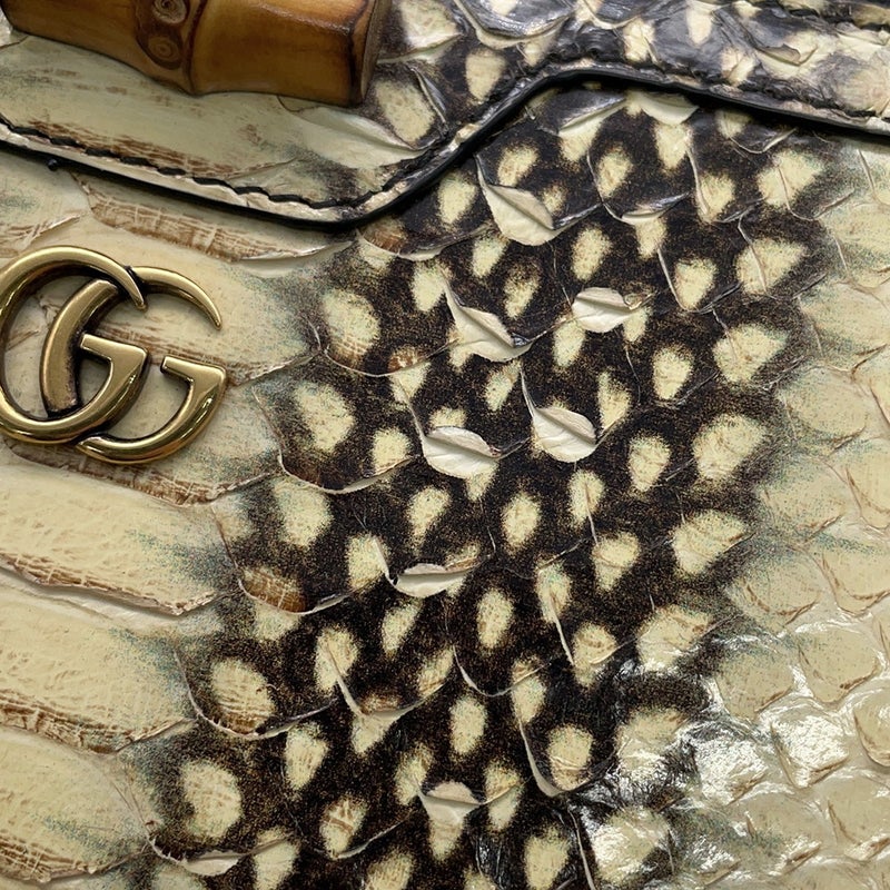 グッチ 長財布 ダイアナ バンブー パイソン 658634 GUCCI ラウンドファスナー