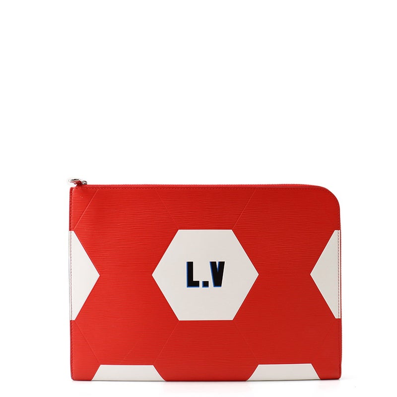 ルイヴィトン クラッチバッグ エピ ポシェットジュールGM ルージュ M63232 LOUIS VUITTON 2018FIFAワールドカップ