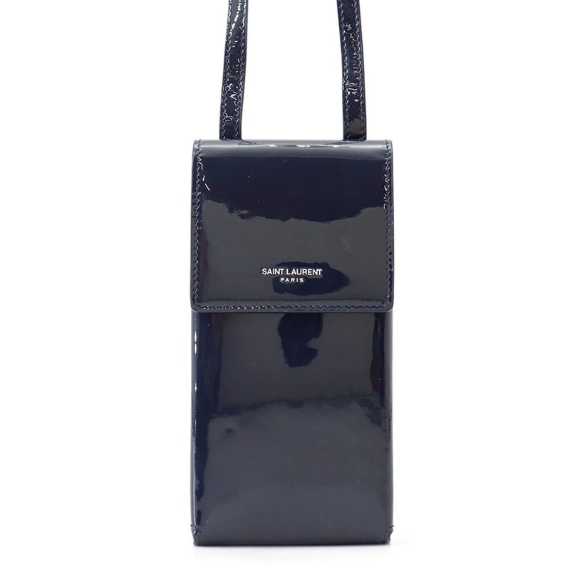 サンローランパリ ショルダーフォーンケース ロゴ パテント SAINT LAURENT PARIS バッグ
