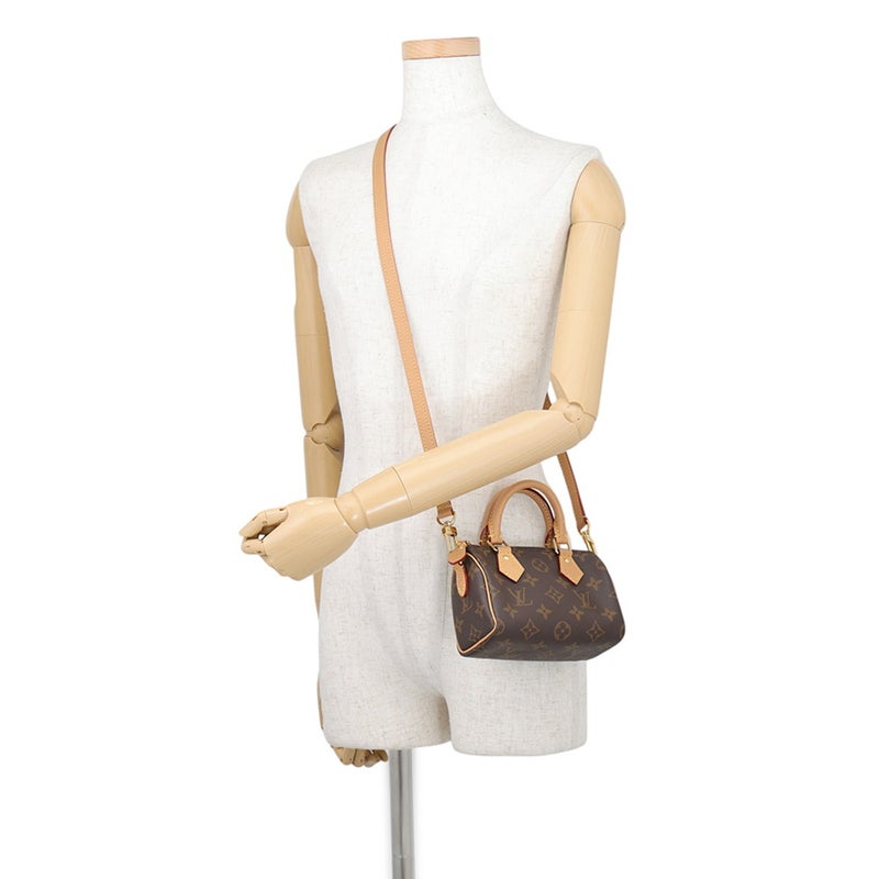 ルイヴィトン ハンドバッグ モノグラム ナノ・スピーディ M81085 LOUIS VUITTON 2wayショルダーバッグ