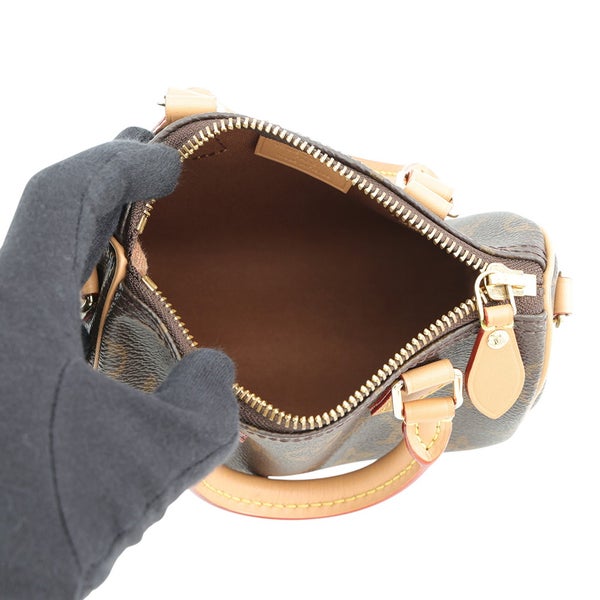ルイヴィトン ハンドバッグ モノグラム ナノ・スピーディ M81085 LOUIS VUITTON 2wayショルダーバッグ