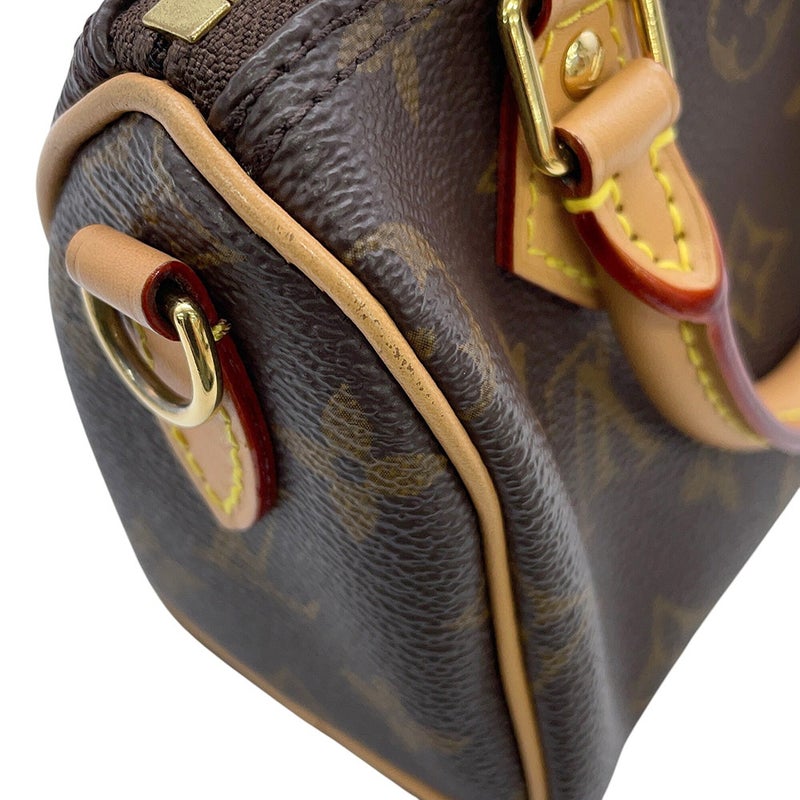 ルイヴィトン ハンドバッグ モノグラム ナノ・スピーディ M81085 LOUIS VUITTON 2wayショルダーバッグ