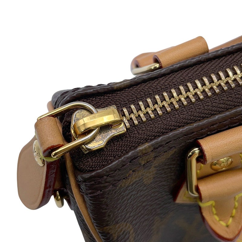 ルイヴィトン ハンドバッグ モノグラム ナノ・スピーディ M81085 LOUIS VUITTON 2wayショルダーバッグ