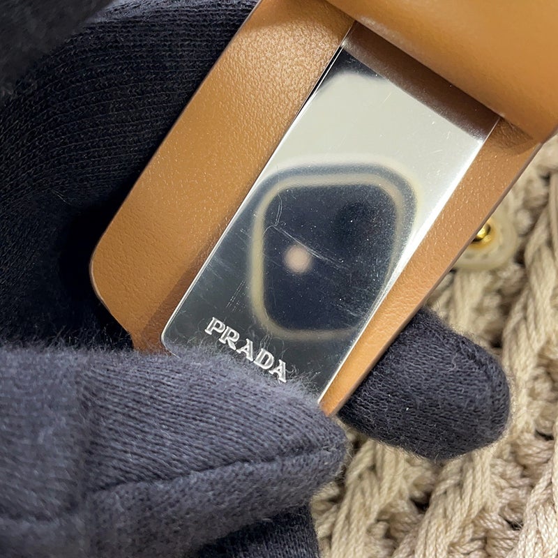 プラダ ハンドバッグ クロシェ ミニ ファブリック 1BA461 PRADA バッグ