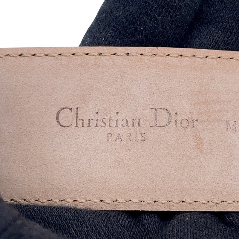 クリスチャン・ディオール ベルト Dバックル レザー サイズS Christian Dior 黒