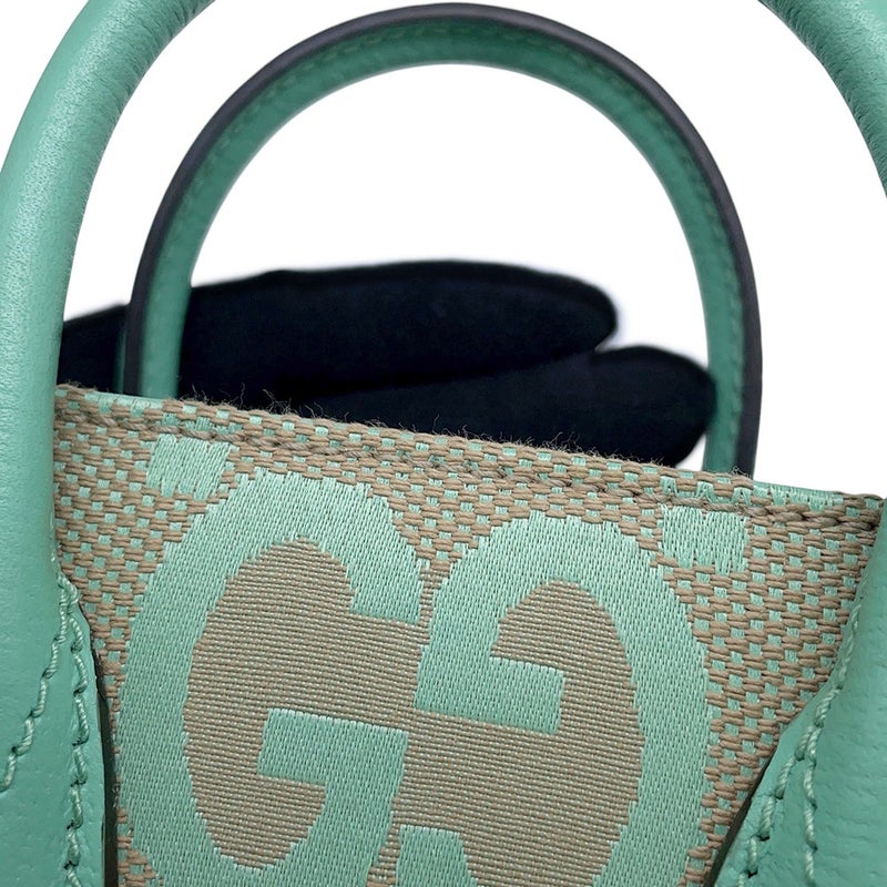 グッチ ハンドバッグ ジャンボGGキャンバス ミニトート 671623 GUCCI バッグ 2way ショルダー ミニバッグ