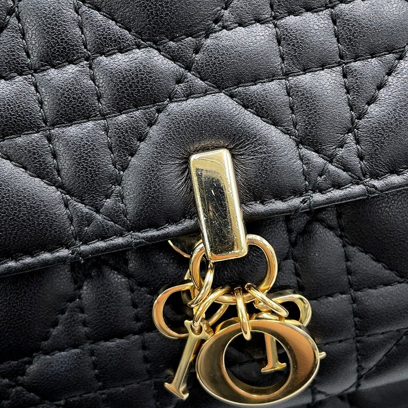 ディオール チェーンショルダーバッグ カナージュ My Dior デイリーチェーンポーチ ラムスキン S0937ONMJ 黒