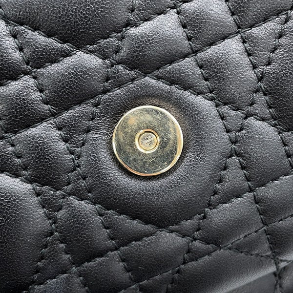 ディオール チェーンショルダーバッグ カナージュ My Dior デイリーチェーンポーチ ラムスキン S0937ONMJ 黒