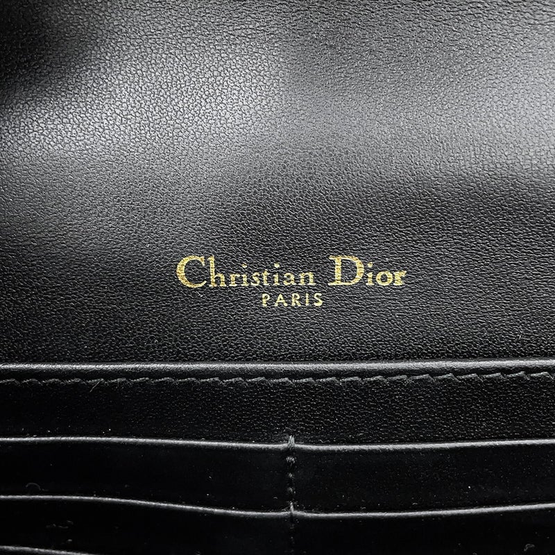 ディオール チェーンショルダーバッグ カナージュ My Dior デイリーチェーンポーチ ラムスキン S0937ONMJ 黒