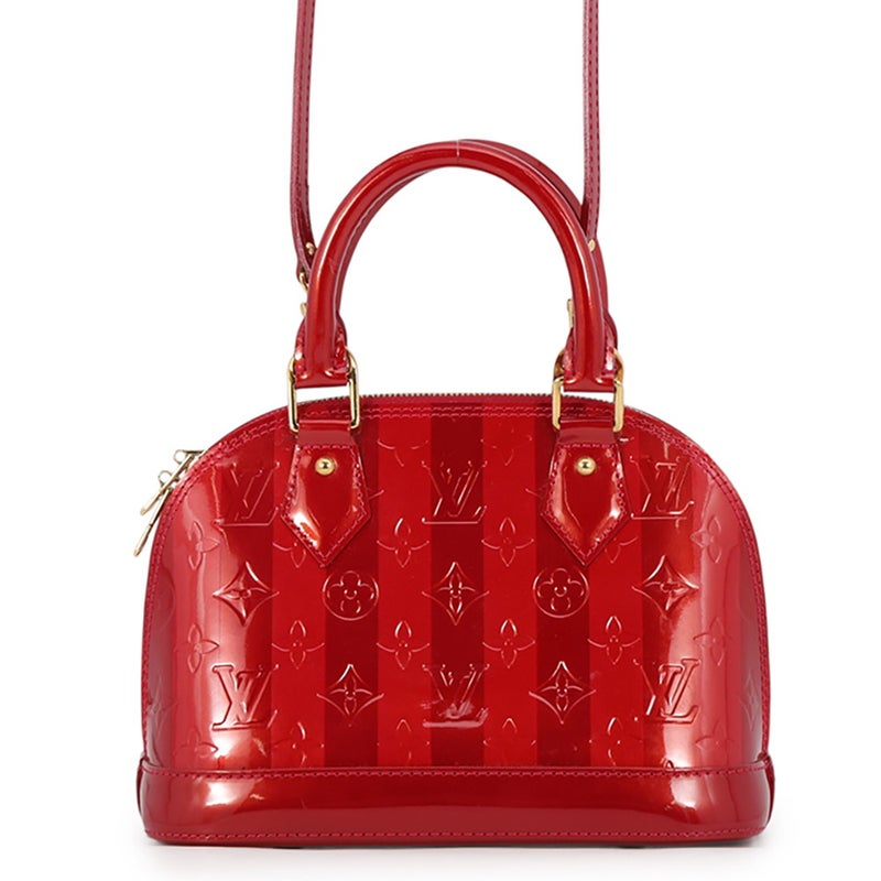 ルイヴィトン ハンドバッグ モノグラム・ヴェルニ レイユール アルマBB M91593 LOUIS VUITTON 2way レッド
