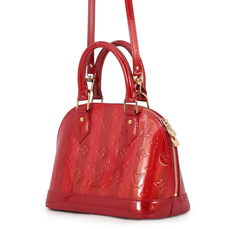 ルイヴィトン ハンドバッグ モノグラム・ヴェルニ レイユール アルマBB M91593 LOUIS VUITTON 2way レッド