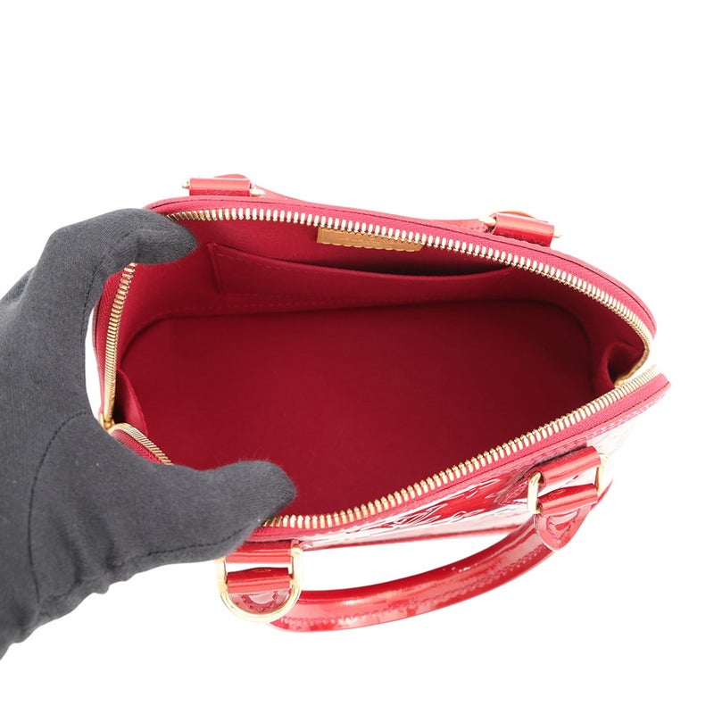 ルイヴィトン ハンドバッグ モノグラム・ヴェルニ レイユール アルマBB M91593 LOUIS VUITTON 2way レッド