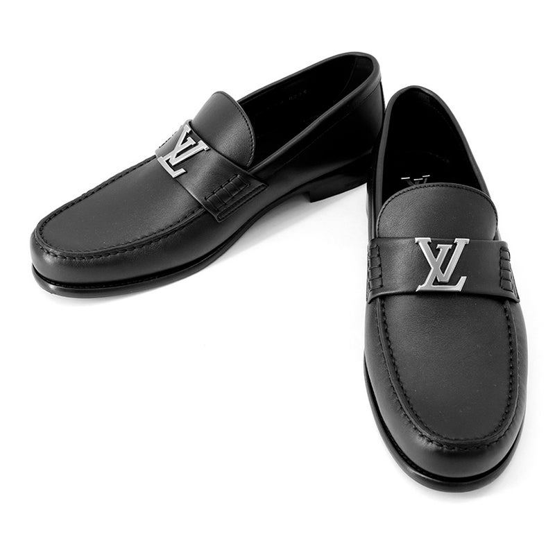 ルイヴィトン ローファー メジャー プレーンカーフレザー メンズサイズ8 1/2 LOUIS VUITTON 靴 黒 ブラック