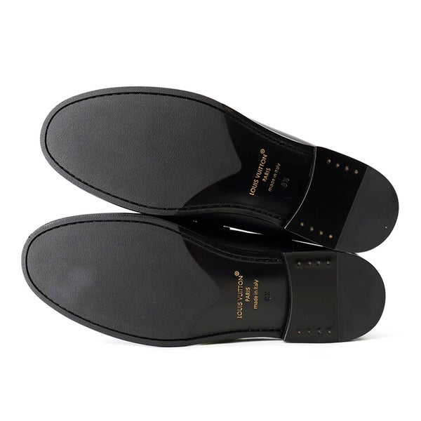 ルイヴィトン ローファー メジャー プレーンカーフレザー メンズサイズ8 1/2 LOUIS VUITTON 靴 黒 ブラック