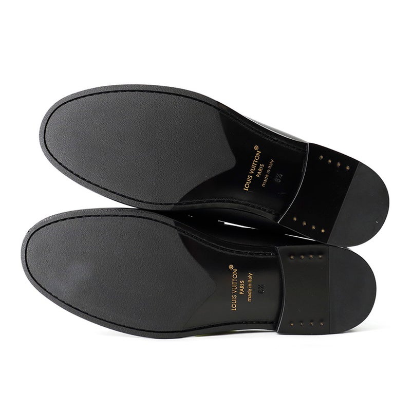 ルイヴィトン ローファー メジャー プレーンカーフレザー メンズサイズ8 1/2 LOUIS VUITTON 靴 黒 ブラック
