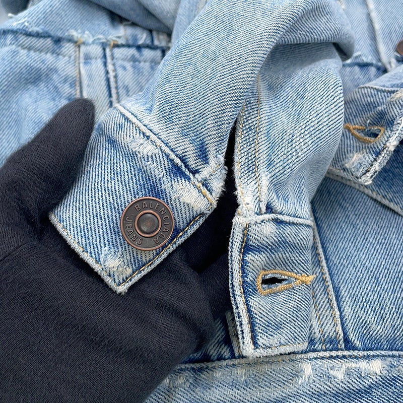バレンシアガ ジャケット ロゴ デニムジャケット スモールフィット レディースサイズ36 834010 BALENCIAGA アウター