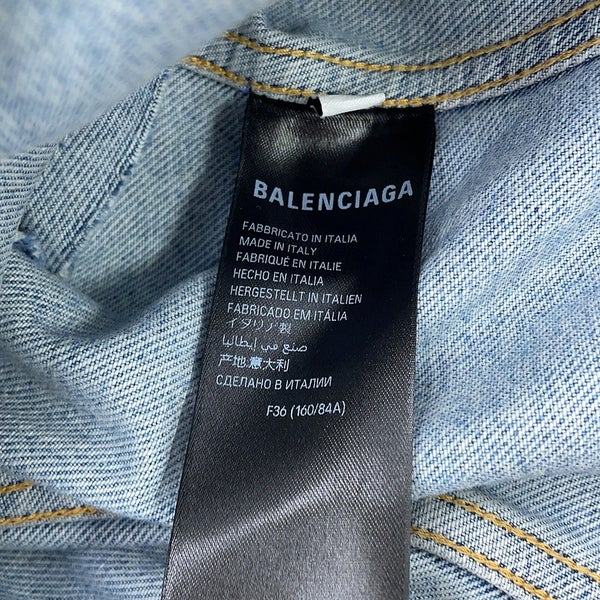 バレンシアガ ジャケット ロゴ デニムジャケット スモールフィット レディースサイズ36 834010 BALENCIAGA アウター
